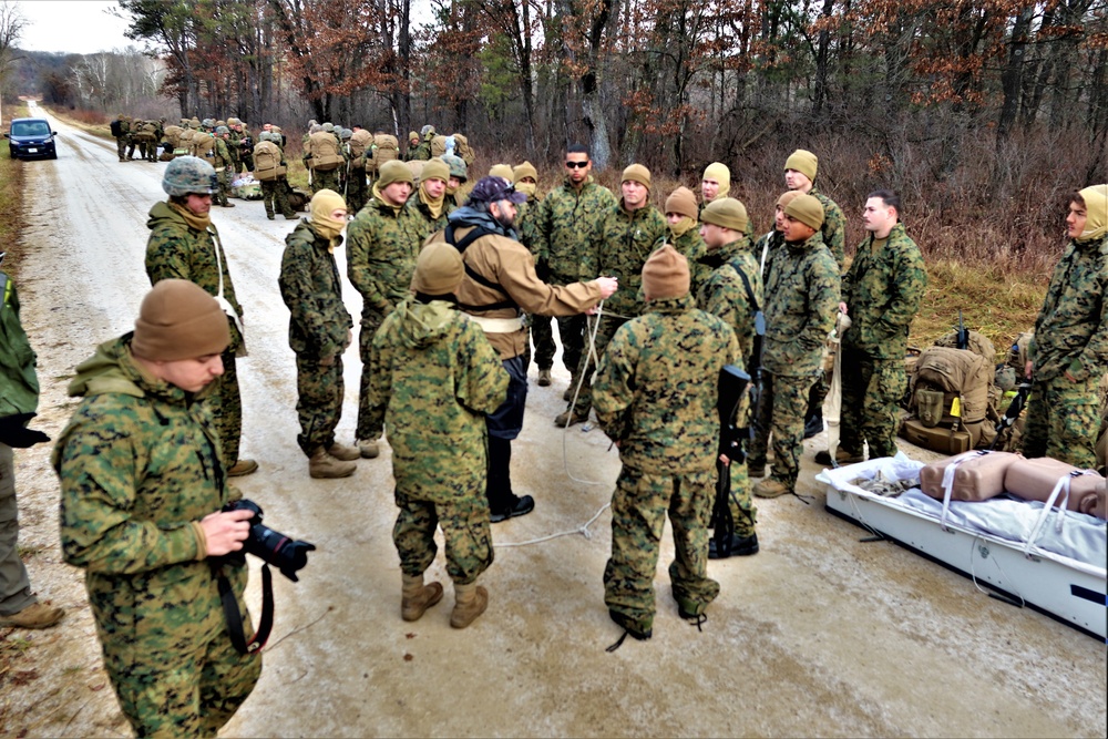 6th Marine Regiment Marines participate in Cold-Weather Operations Course training at Fort McCoy