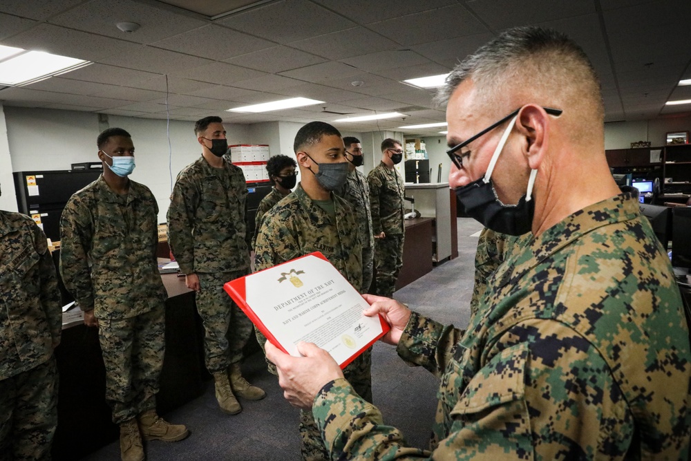 CBIRF awards Sgt. Claxton the Navy Acheivement Medal