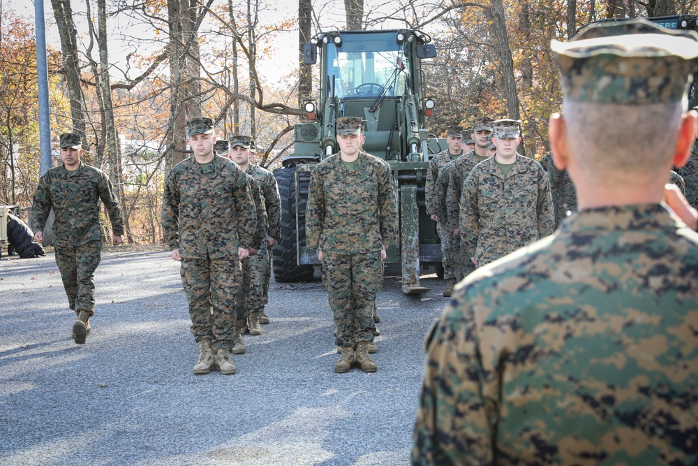 Gunnery Sgt. Martinez Award Ceremony