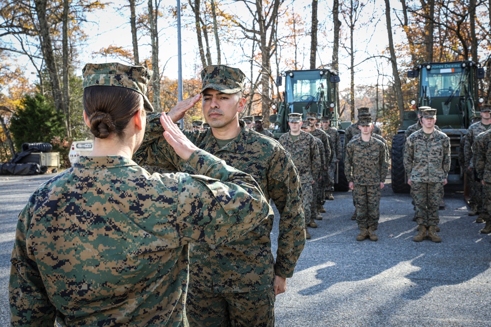 Gunnery Sgt. Martinez Award Ceremony