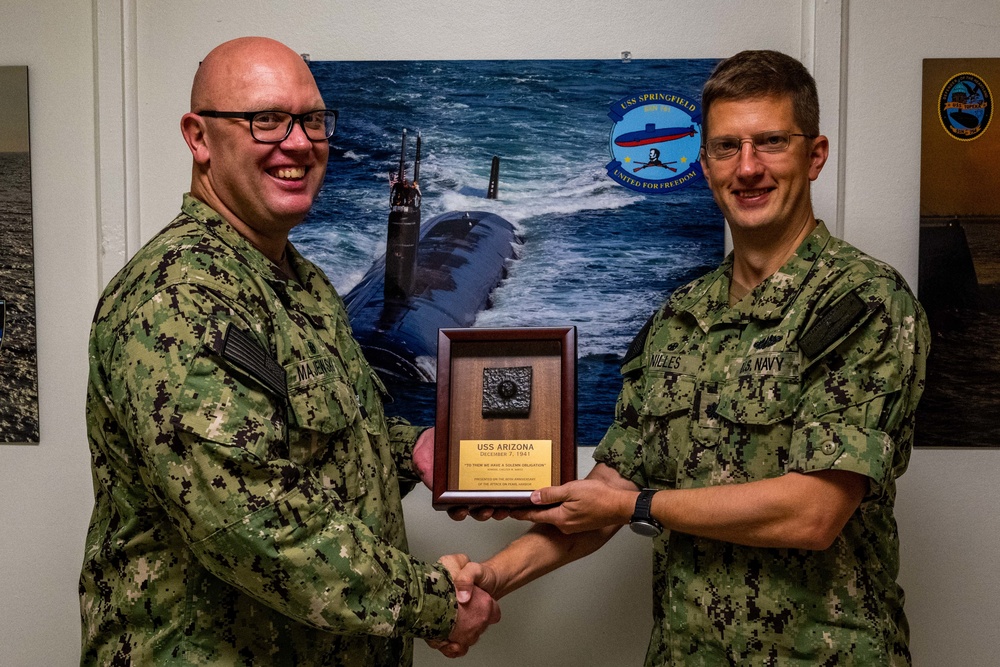 USS Springfield Receives Arizona Relic