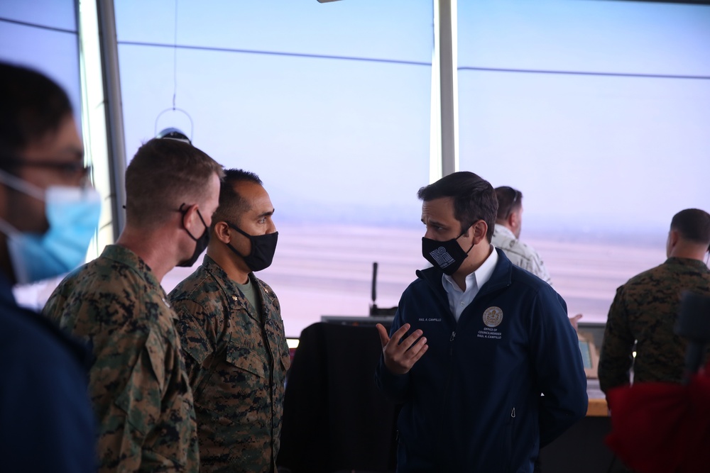 Councilman Raul Campillo tours MCAS Miramar