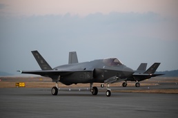 F-35A Lightning IIs from Eielson AFB arrive at Iwakuni in support of Operation IRON DAGGER