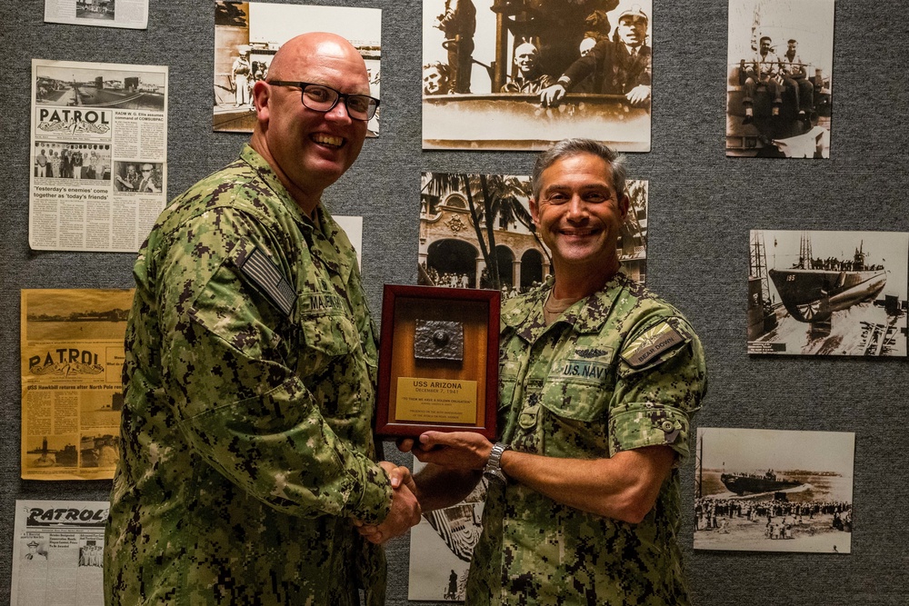 USS Tucson Receives Arizona Relic