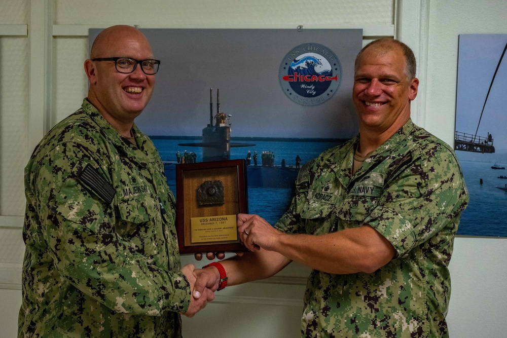 USS Chicago Receives Arizona Relic