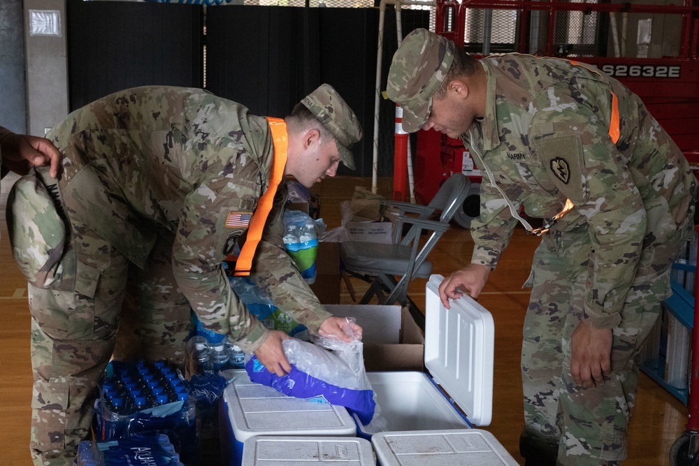 Task Force Ohana Soldiers deliver water