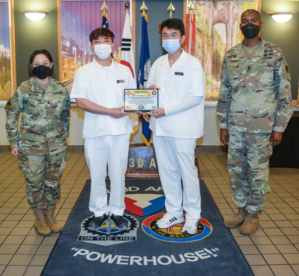 Sustainer Grill named top garrison Warrior Restaurant in South Korea