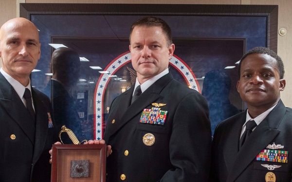 Amphibious Squadron 11 presents USS Arizona relics to ships