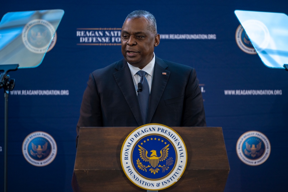 Secretary Austin Delivers Keynote Address at Reagan Defense Forum