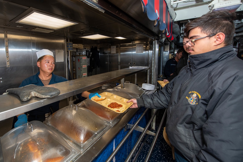 Food Specialist Team Serves the Crew