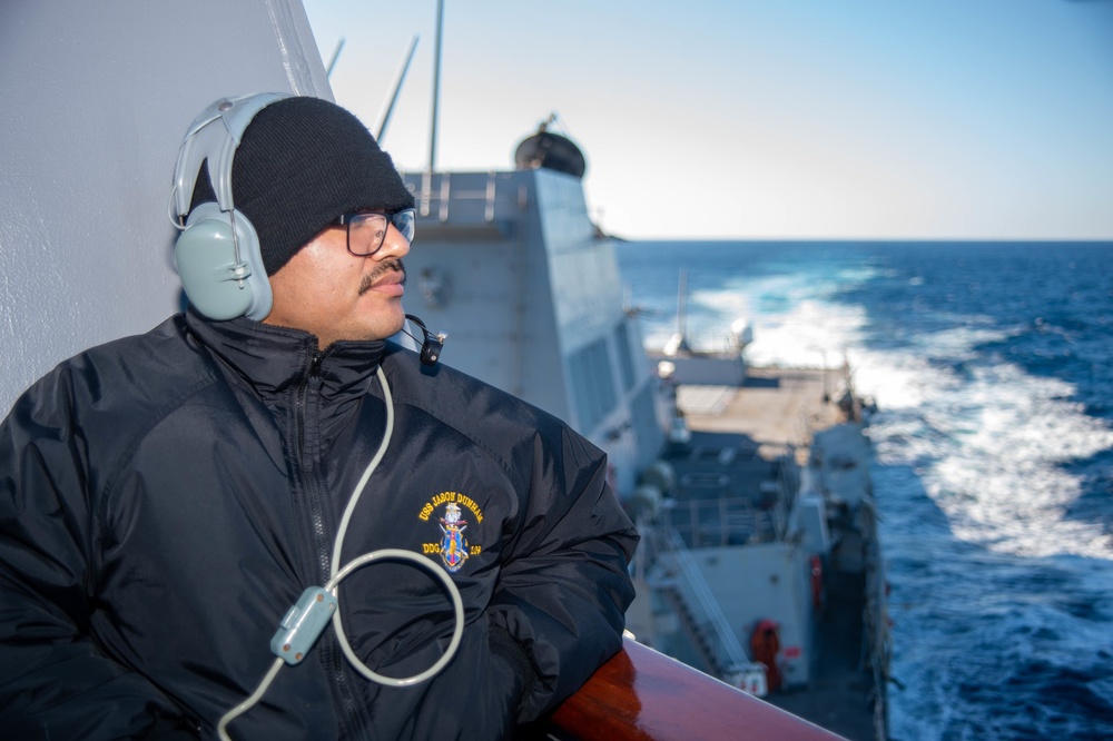 Sailor Stands Lookout