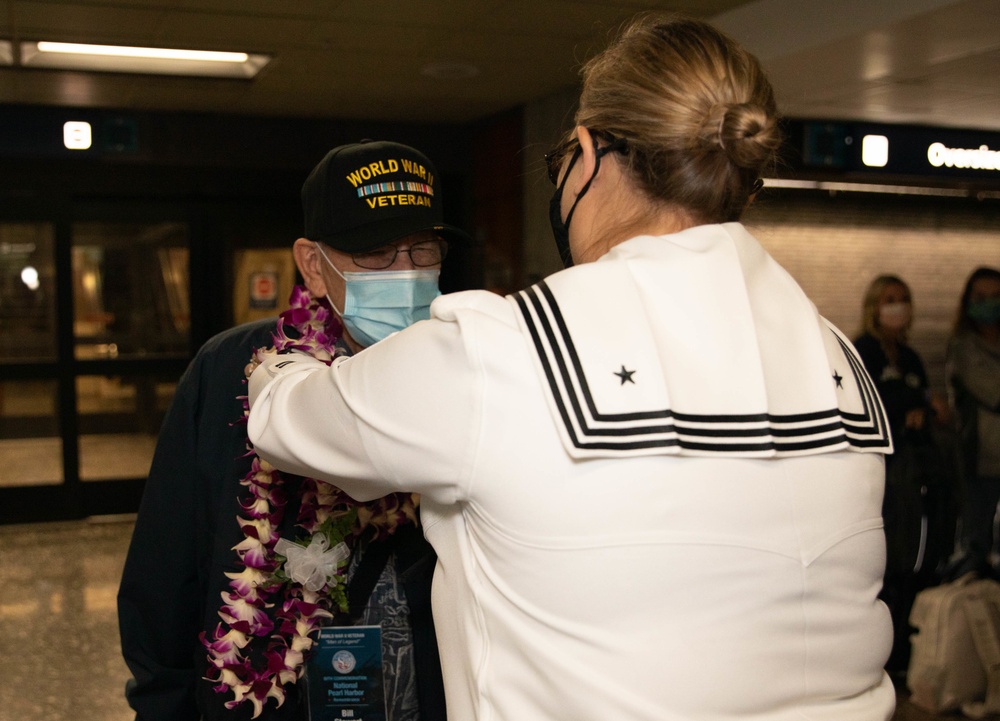 World War II Veterans Arrive in Honolulu for the 80th Anniversary Pearl Harbor Remembrance