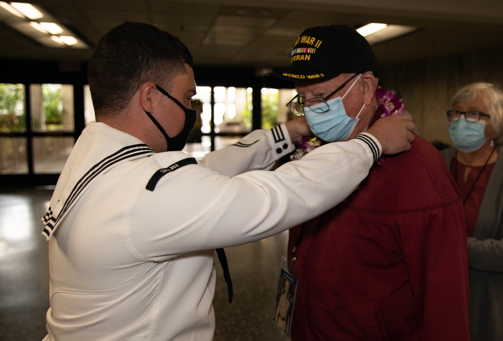 World War II Veterans Arrive in Honolulu for the 80th Anniversary Pearl Harbor Remembrance