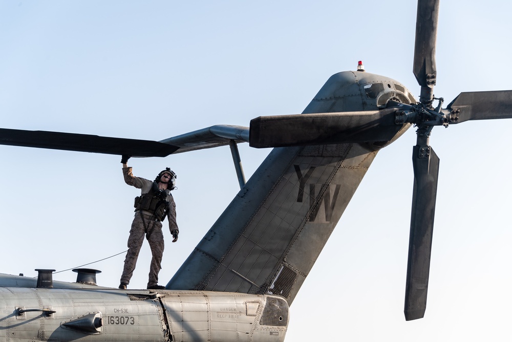 USS Portland (LPD 27) Conducts CH-53E Flight Operations