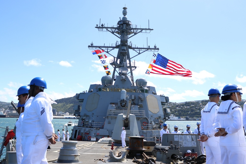 USS Howard Departs from New Zealand