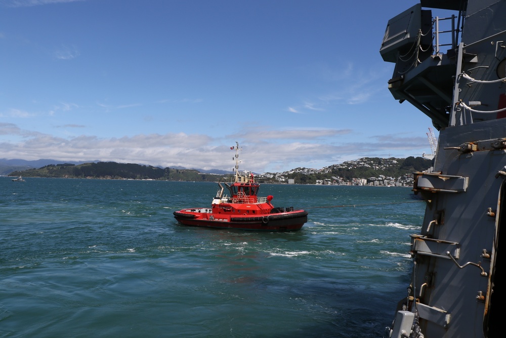 USS Howard Departs from New Zealand