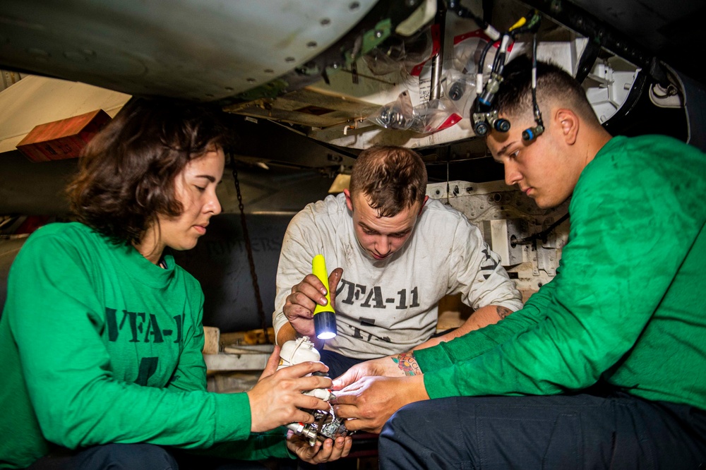 Truman is operating as part of the Harry S. Truman Carrier Strike Group in the Atlantic Ocean