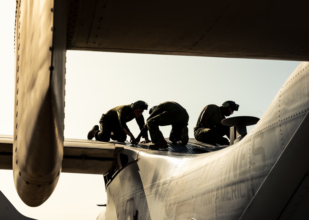 U.S. Marine Ospreys deployed to Djibouti, Africa