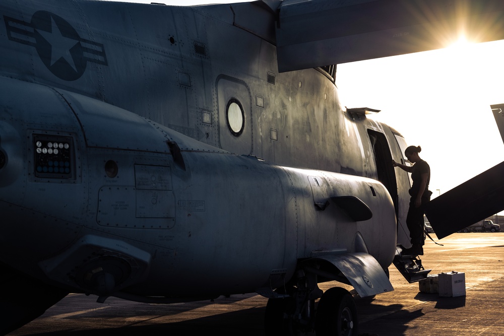 U.S. Marine Ospreys deployed to Djibouti, Africa