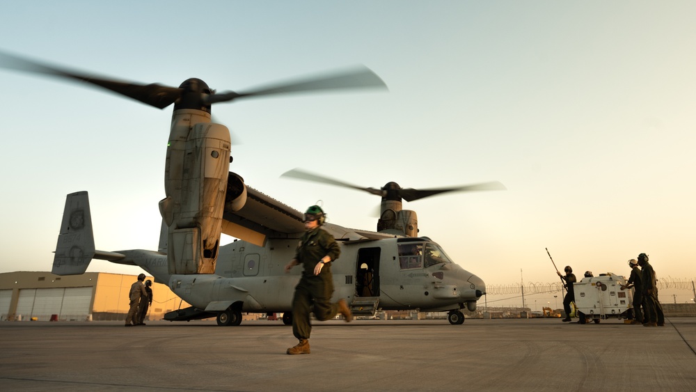 U.S. Marine Ospreys deployed to Djibouti, Africa