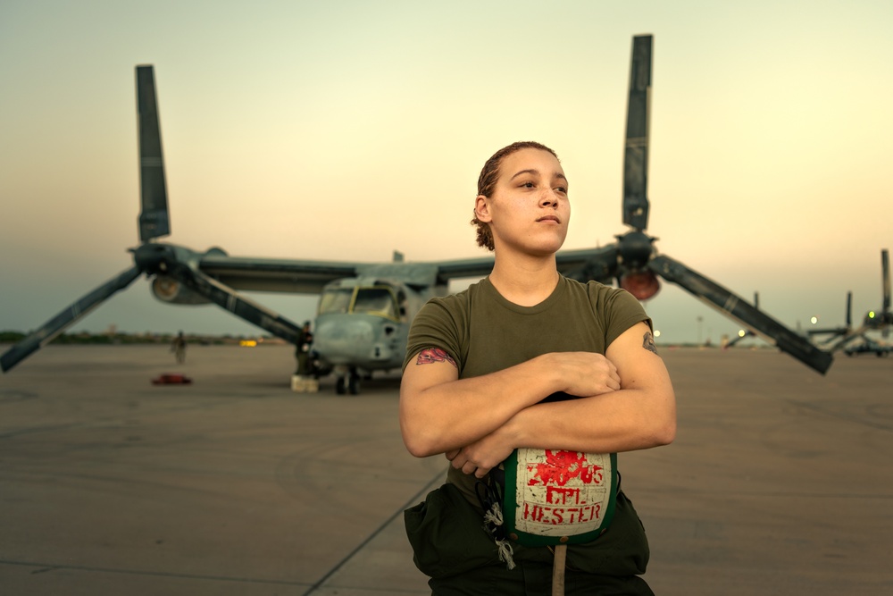 U.S. Marine Ospreys deployed to Djibouti, Africa