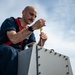 Sailors Perform Radar Maintenance Aloft Aboard USS Carl Vinson (CVN 70)