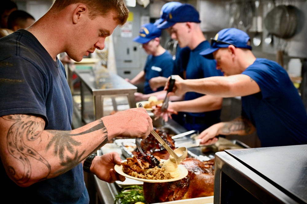 A USCGC Thetis Thanksgiving at sea