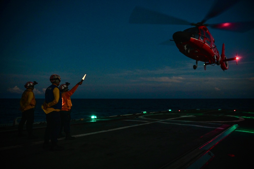 USCGC Thetis night ops