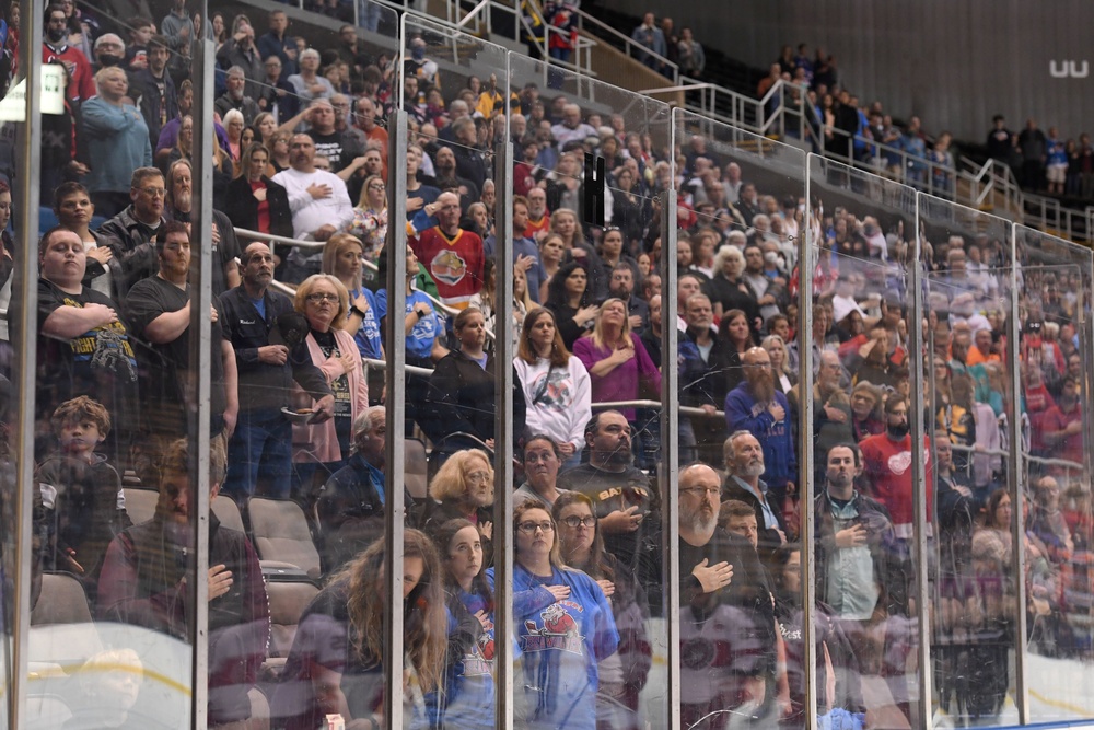 Keesler participates in Biloxi Pro Hockey pre-game festivities