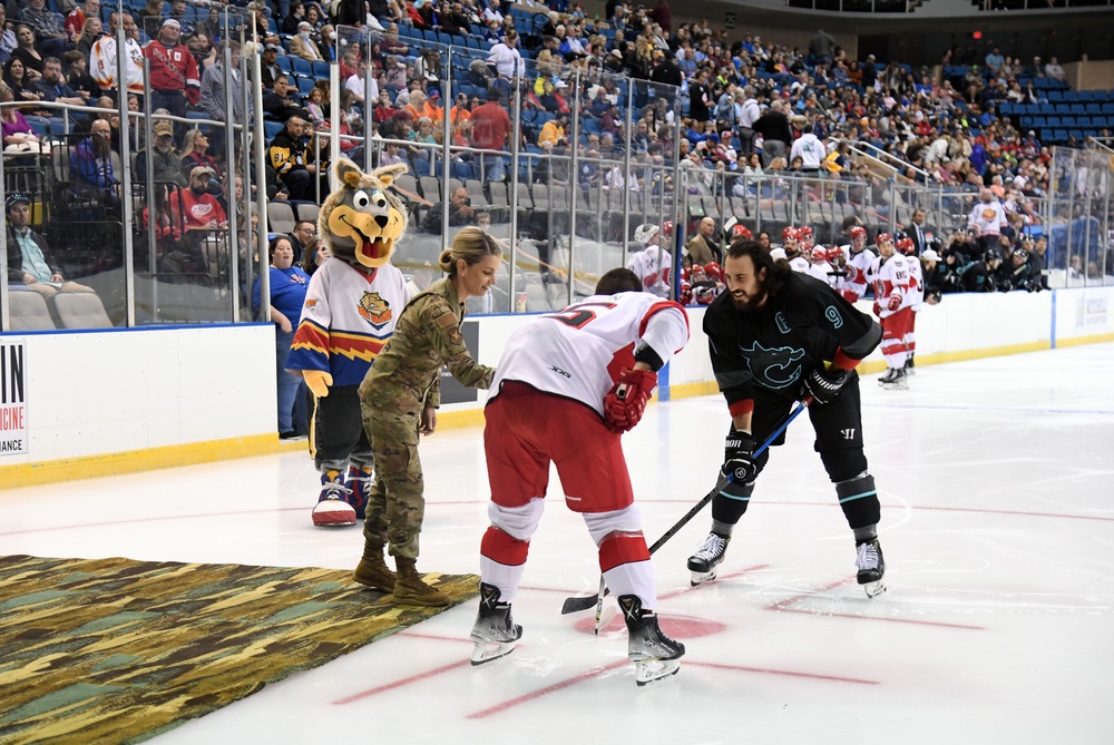 Keesler participates in Biloxi Pro Hockey pre-game festivities