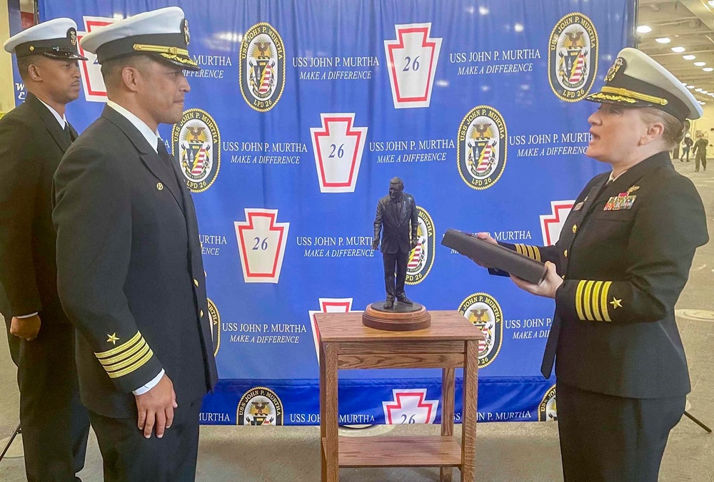 USS John P. Murtha (LPD 26) Receives Relic From USS Arizona