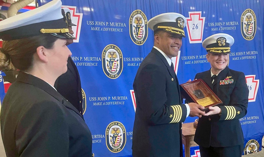 USS John P. Murtha (LPD 26) Receives Relic From USS Arizona