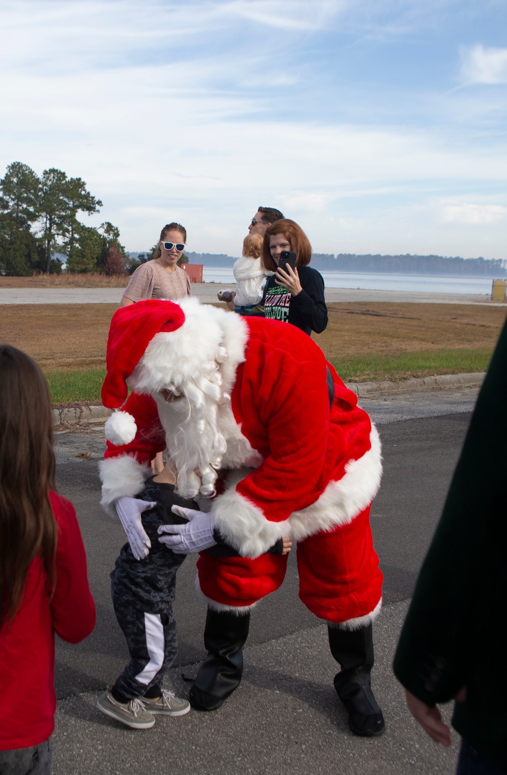 Santa arrives at Marine Corps Air Station New River