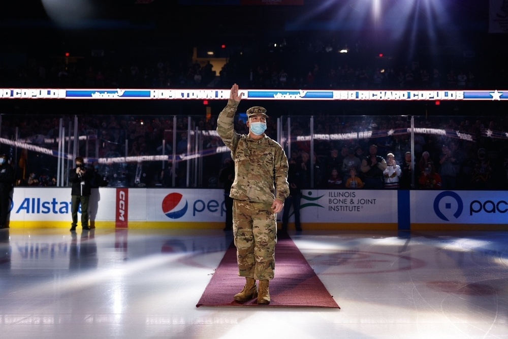 Chicago minor-league hockey team honors U.S. Army Reserve Soldier