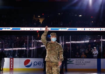 Chicago minor-league hockey team honors U.S. Army Reserve Soldier