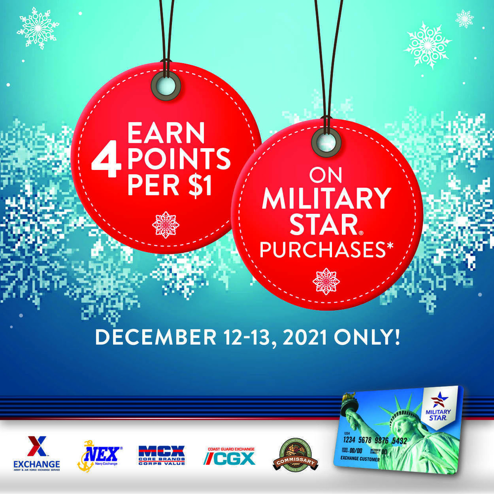 Double the Points, Double the Cheer! Shoppers Score Double Points with MILITARY STAR Purchases Dec. 12 and 13