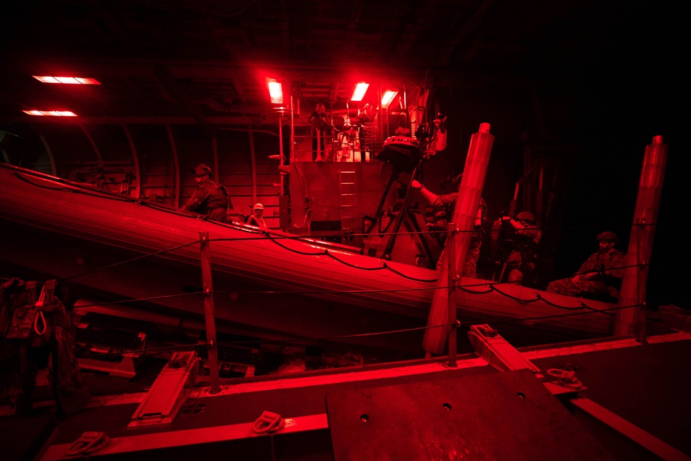 USS Sioux City Sailors and CG LEDET Launch RHIB