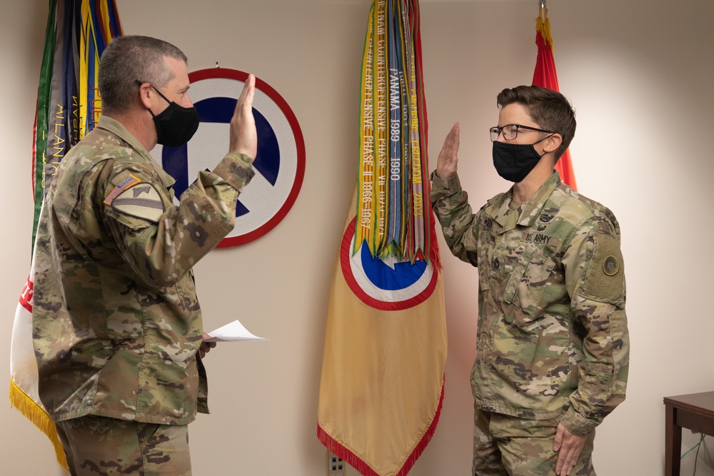 Sgt. 1st Class Willis Reenlists