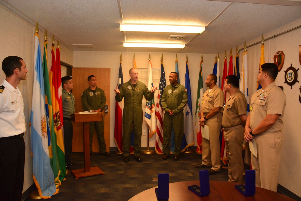 Commander of U.S. Naval Forces Southern Command/U.S. 4th Fleet and CMC Gives Brief Remarks at IANTN Award Ceremony