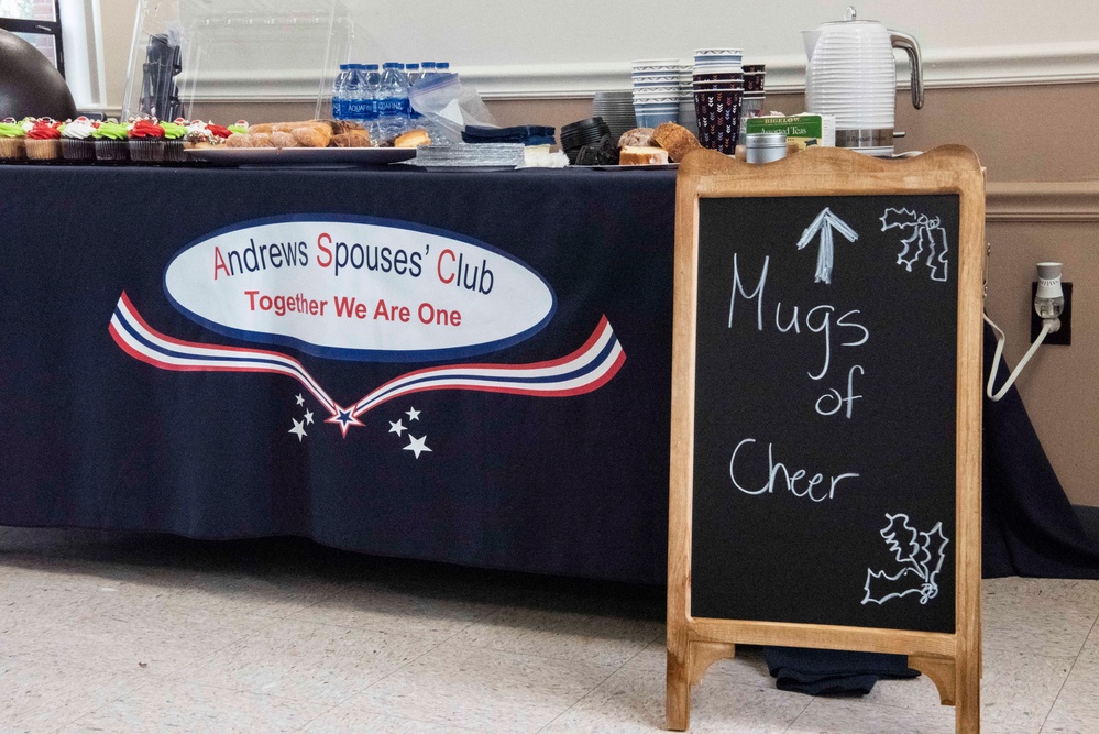 Andrews Spouses’ Club gives Airmen in dorms Mugs of Cheers