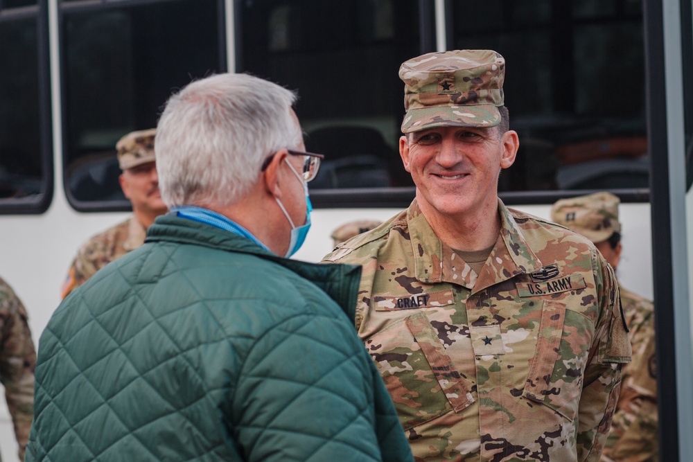 U.S. Army Brig. Gen. Paul Craft tours Fort Pickett