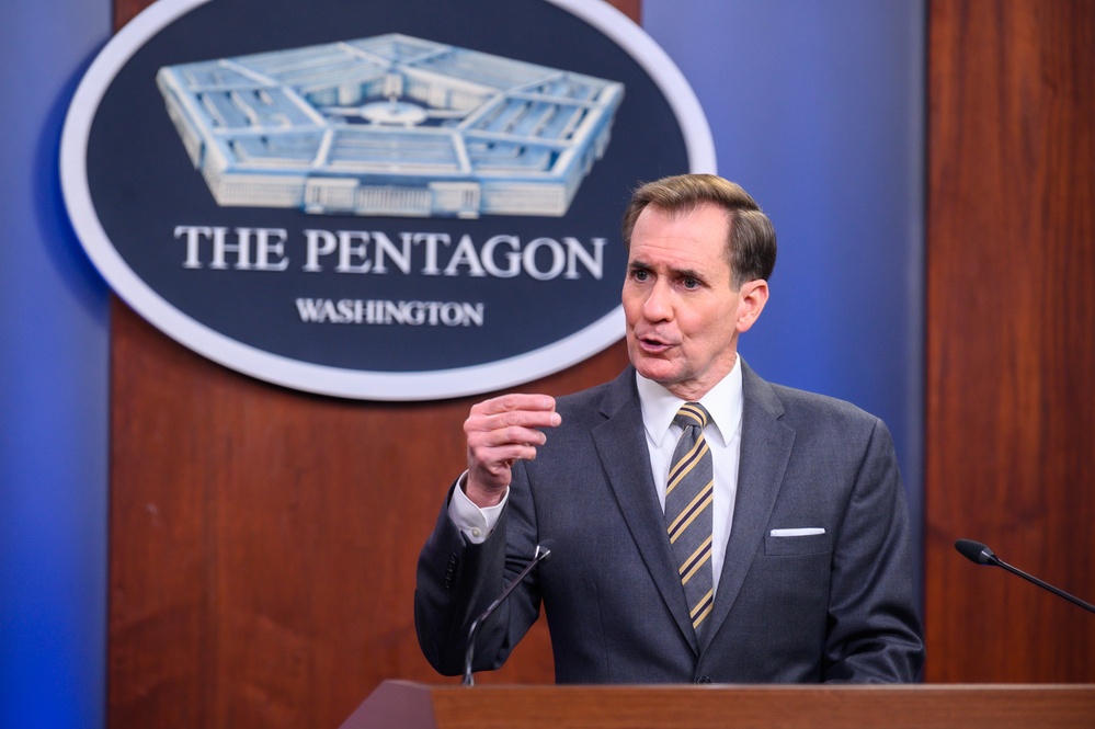 Pentagon Press Secretary John F. Kirby holds press briefing