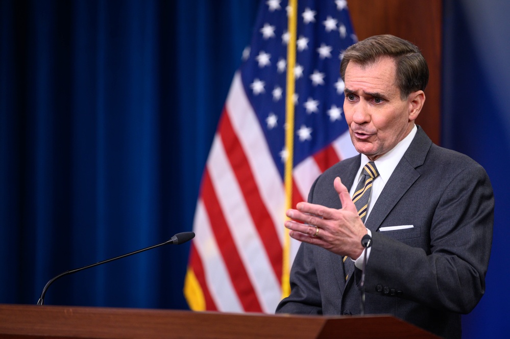 Pentagon Press Secretary John F. Kirby holds press briefing