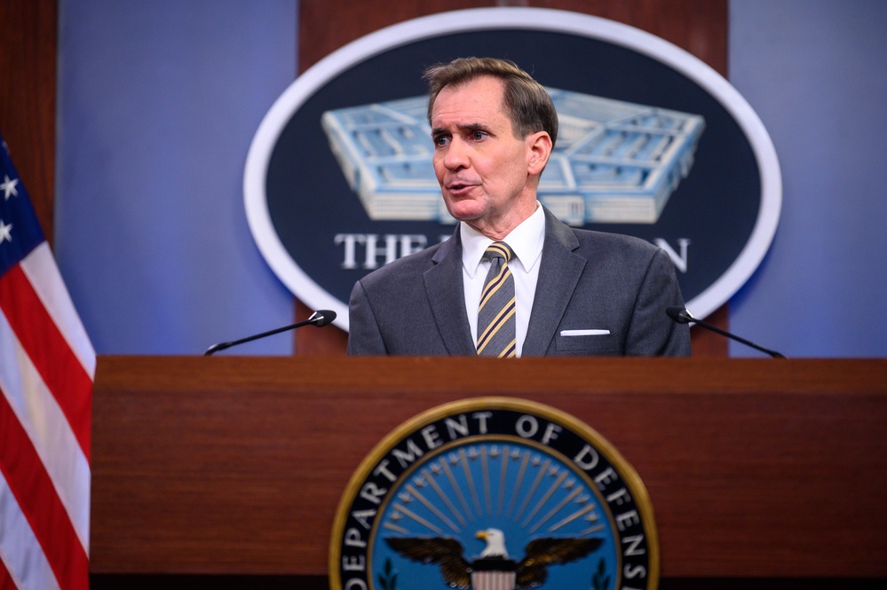 Pentagon Press Secretary John F. Kirby holds press briefing