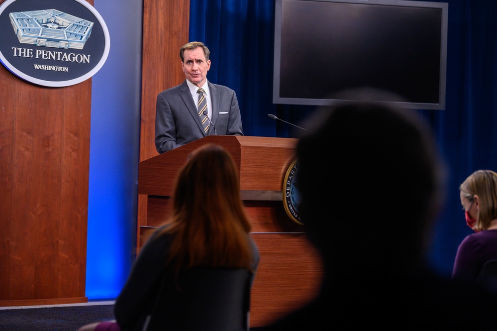 Pentagon Press Secretary John F. Kirby holds press briefing