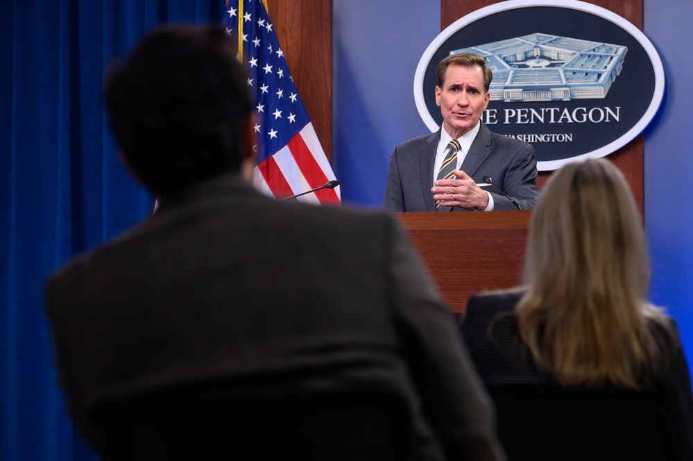 Pentagon Press Secretary John F. Kirby holds press briefing