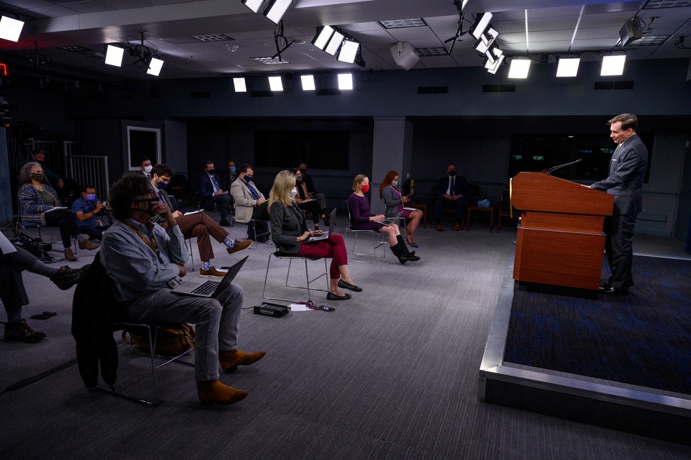 Pentagon Press Secretary John F. Kirby holds press briefing