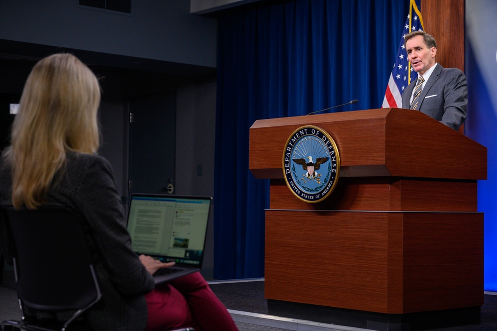 Pentagon Press Secretary John F. Kirby holds press briefing