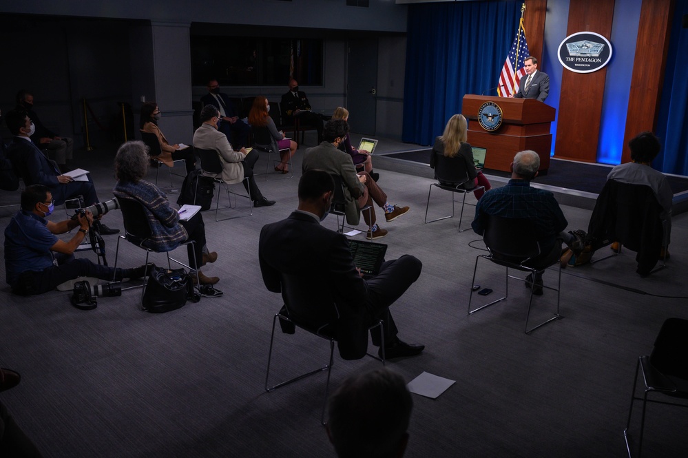 Pentagon Press Secretary John F. Kirby holds press briefing