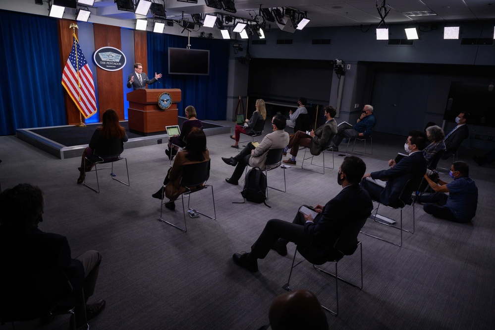 Pentagon Press Secretary John F. Kirby holds press briefing